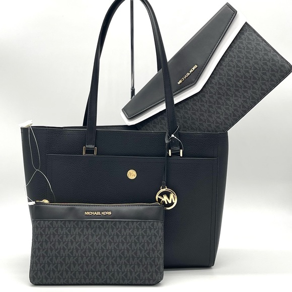 Michael Kors Maisie Large Pebbled Leather3 in 1 Tote Bag Black